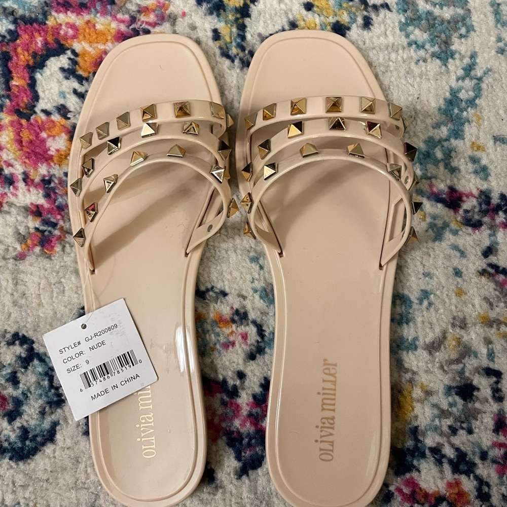 Gold Studded Sandals